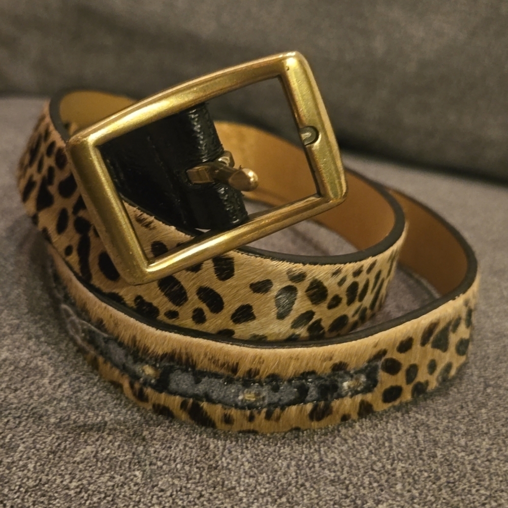 Oscar de la Renta Cheetah Print Belt
